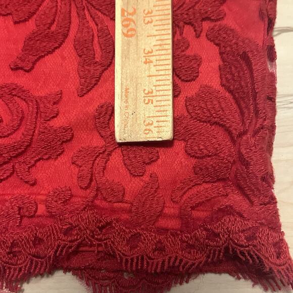 Tadashi Shoji Women 8 Dress V-Neck Sleeveless Lace Overlay Sheath Red - Picture 11 of 11